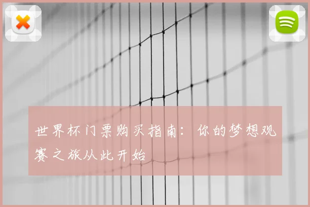 世界杯门票购买指南：你的梦想观赛之旅从此开始
